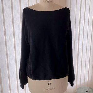 Black Knit Sweater with Boatneck size Large